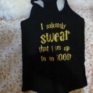 IDEAL black tank top with a wording